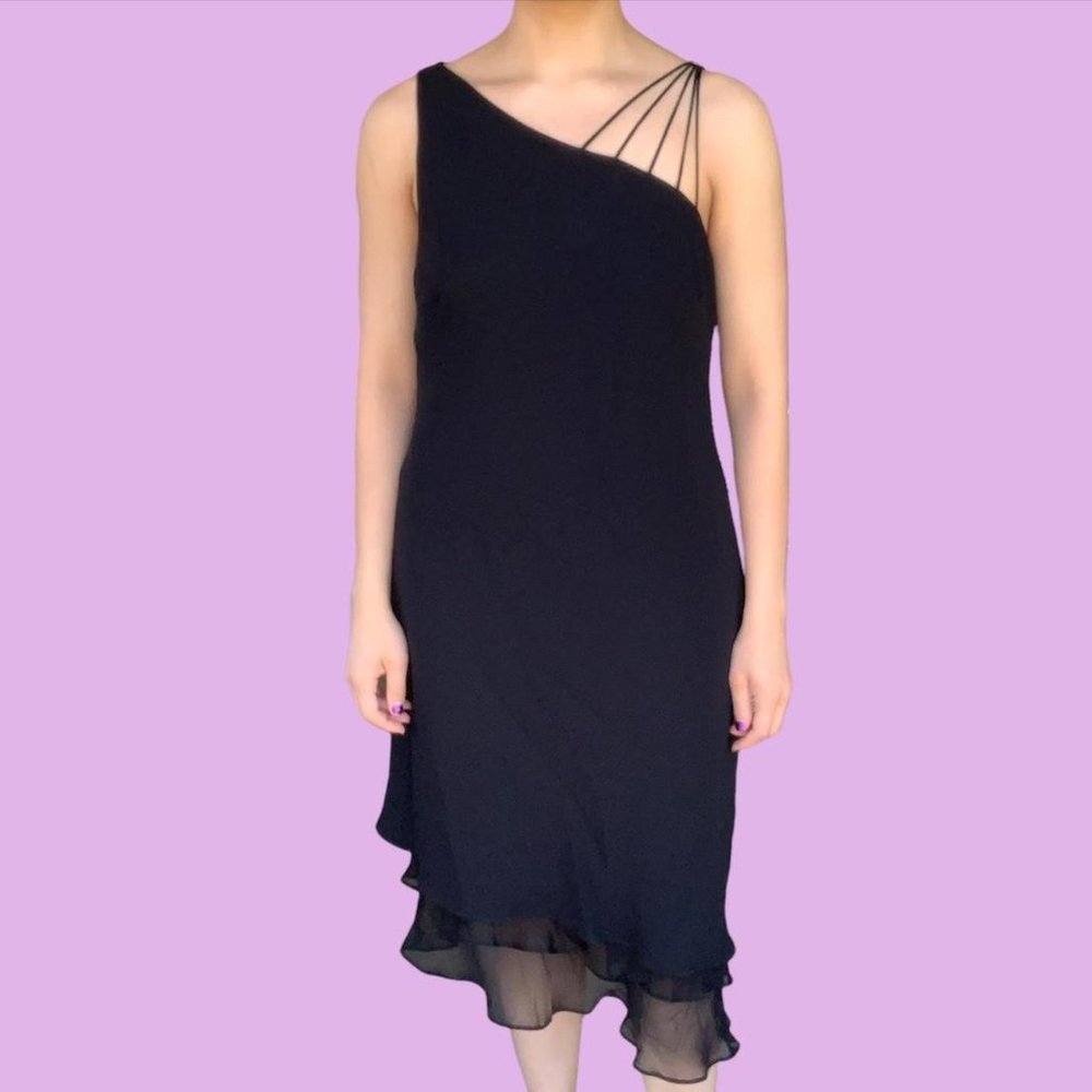 VINTAGE 90s ROMANTIC ASYMMETRICAL DRESS